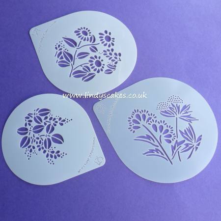 Hedgerow Flowers Cupcake Stencil Set - Lindy's (LC203) SKU189465723