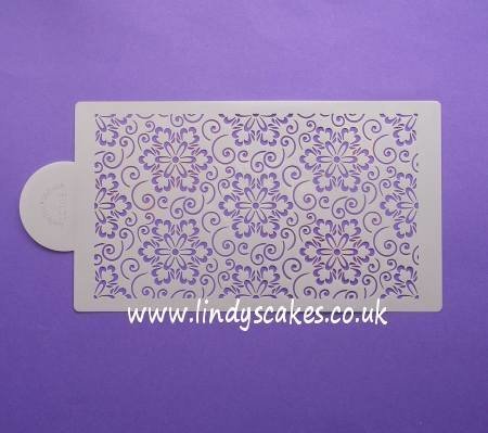 Japanese Flower Scroll Pattern Stencil Sheet (LC103) - Lindy's Japanese Flower Scroll Pattern Stencil Sheet (LC103) - Lindy's