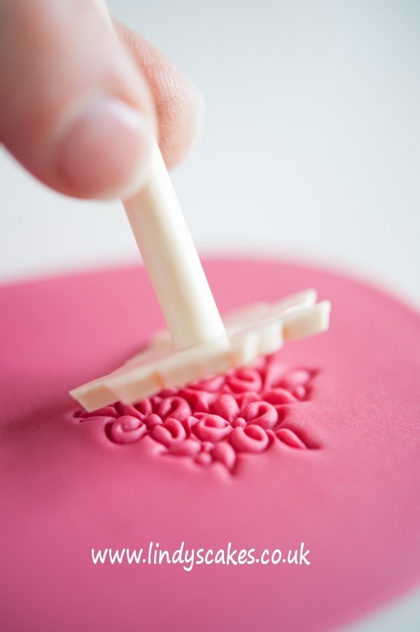 Pretty flower lace stamp embosser by Holly Products