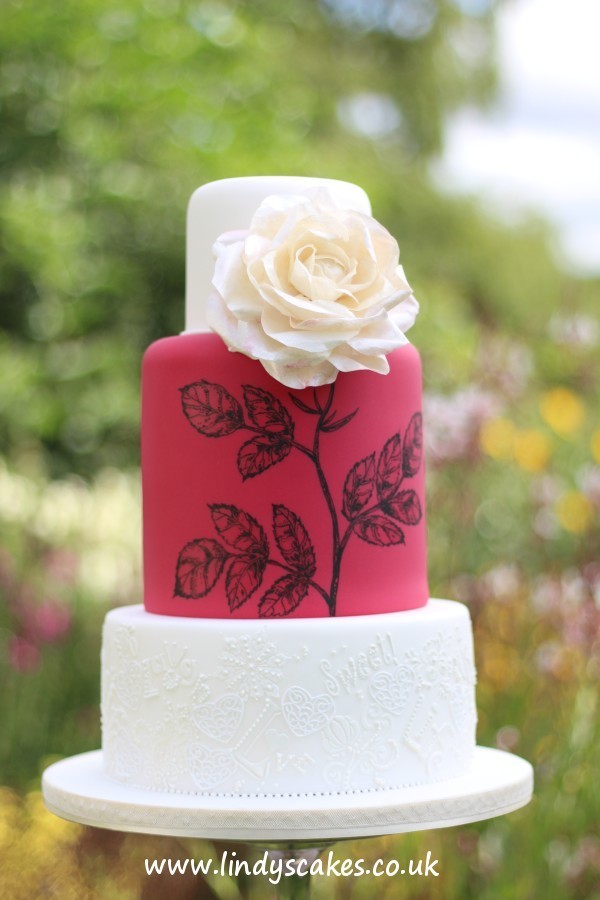 Art Nouveau Flower Cupcake and Cake Stencil - Lindy's (LC202)