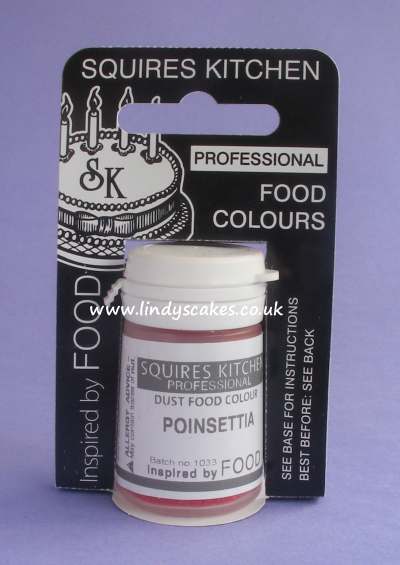 Red - Poinsettia - Christmas Professional Dust Food Colour 4g (SK) SKU175651231116