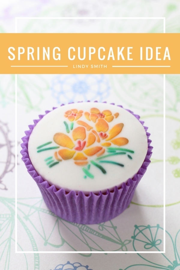 crocus on a cupcake by Lindy Smith