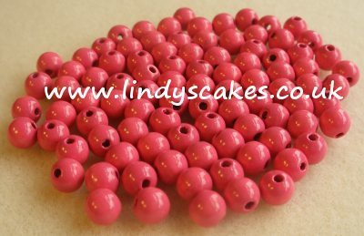 Pink - Dusty Pink Wooden Beads (6mm) SKU17584