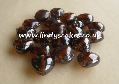 Brown - Topaz Indian Lustre Hearts (12mm) SKU175693