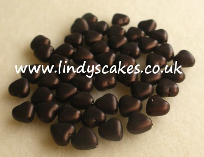 Brown Glass Heart Pearls (6mm) SKU175955