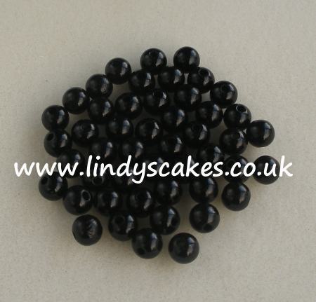 Black Wooden Beads (8mm) SKU175721
