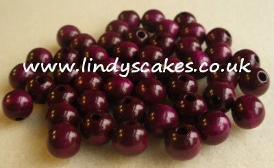 Purple - Deep Purple Wooden Beads (8mm) SKU1757611