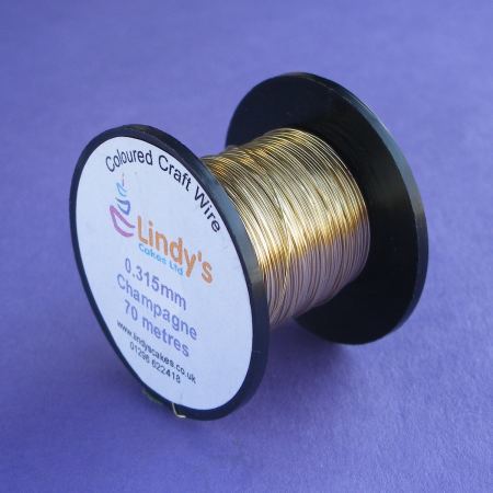 Gold - Champagne Coloured Copper Craft Wire (0.315mm) SKU176641721