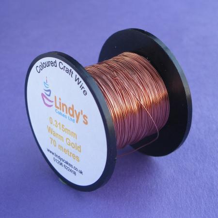 Gold - Warm Gold Coloured Copper Craft Wire (0.315mm) SKU17664172111