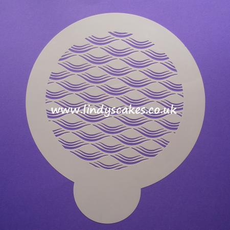 Contemporary Wave Cake Top Stencil - Lindy's (LC117) SKU18854