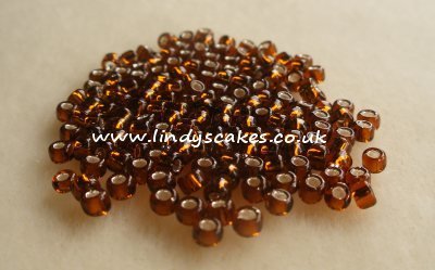 Brown - Chocolate Japanese Silver Lined Rocailles SKU176781311