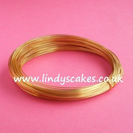 Gold - Champagne Gold Coloured Craft Wire (0.5mm) SKU1825611