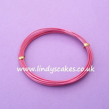 Pink - Raspberry Pink Aluminium Wire (1.5mm weight / 3m long) SKU182881111