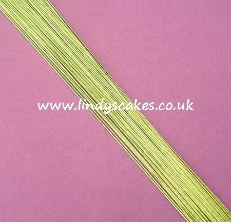 Green - Metallic Light Green Floristry Wire (24g) SKU1832211211111311111