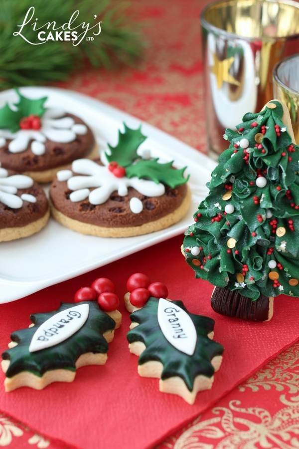 A selection of Christmas cookies crated by Lindy for the November 2017 issue of Cake Decoration and Sugarcraft magazine