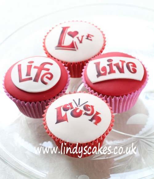 Live, Love, Laugh & Life Words Cupcake Stencil Set - Lindy's (LC208)