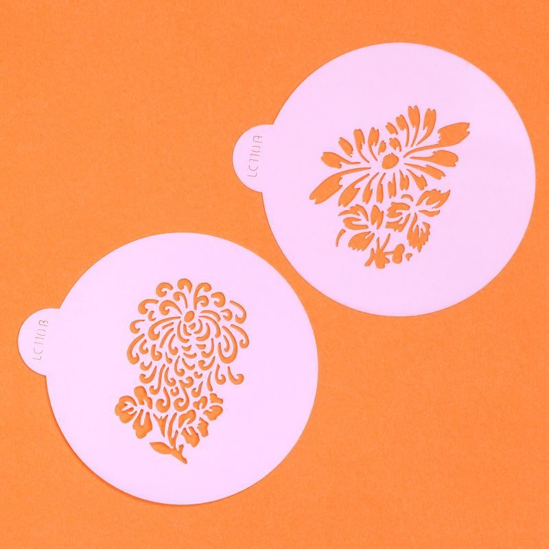 Stylised Flower Cupcake Top Stencil Set (LC110) - Lindy's SKU18042