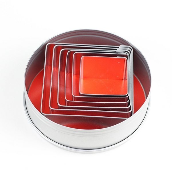 Square Cutters with Rounded Corners (set of 6 in a tin) SKU00035