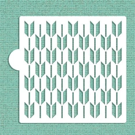 Retro Arrow Allover Cake Stencil - CM004 00020