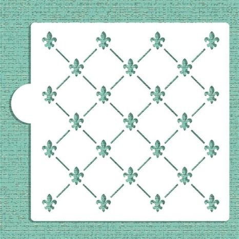 Fleur De Lis Allover Cake Stencil - CM006 00022