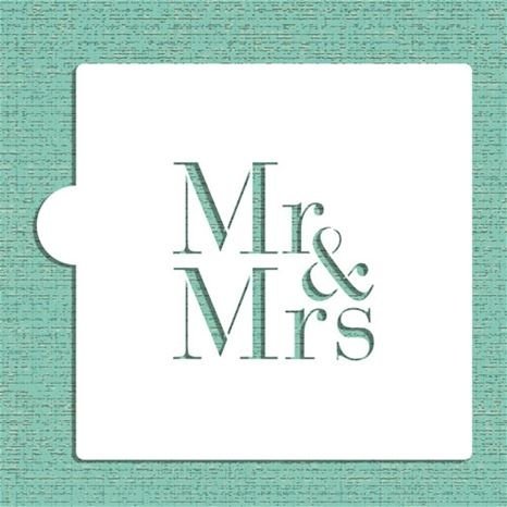 Mr & Mrs Cake Stencil - CM037 00023