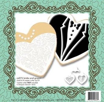 Bride & Groom Cookie Stencil Set CS075 00030