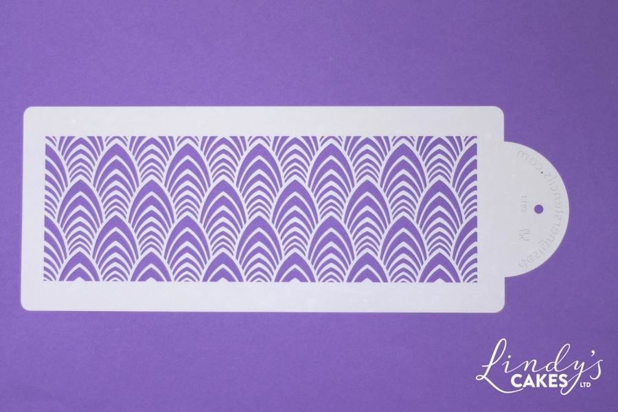 Martha Stewart Art Deco fan side stencil C917