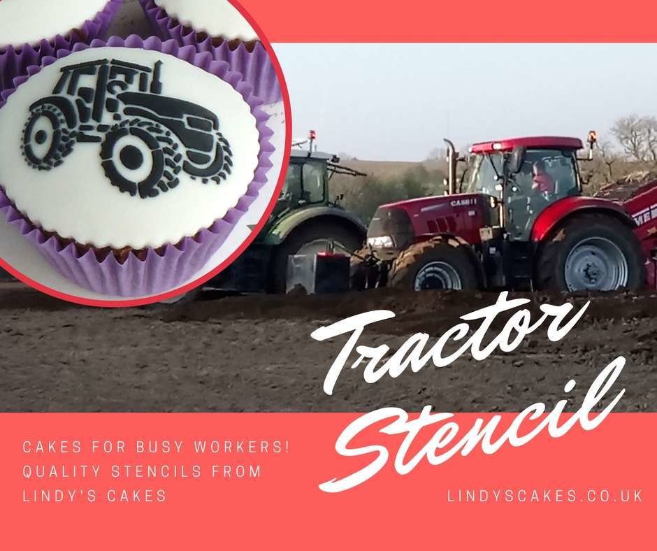 Tractor stencil for busy potato planters