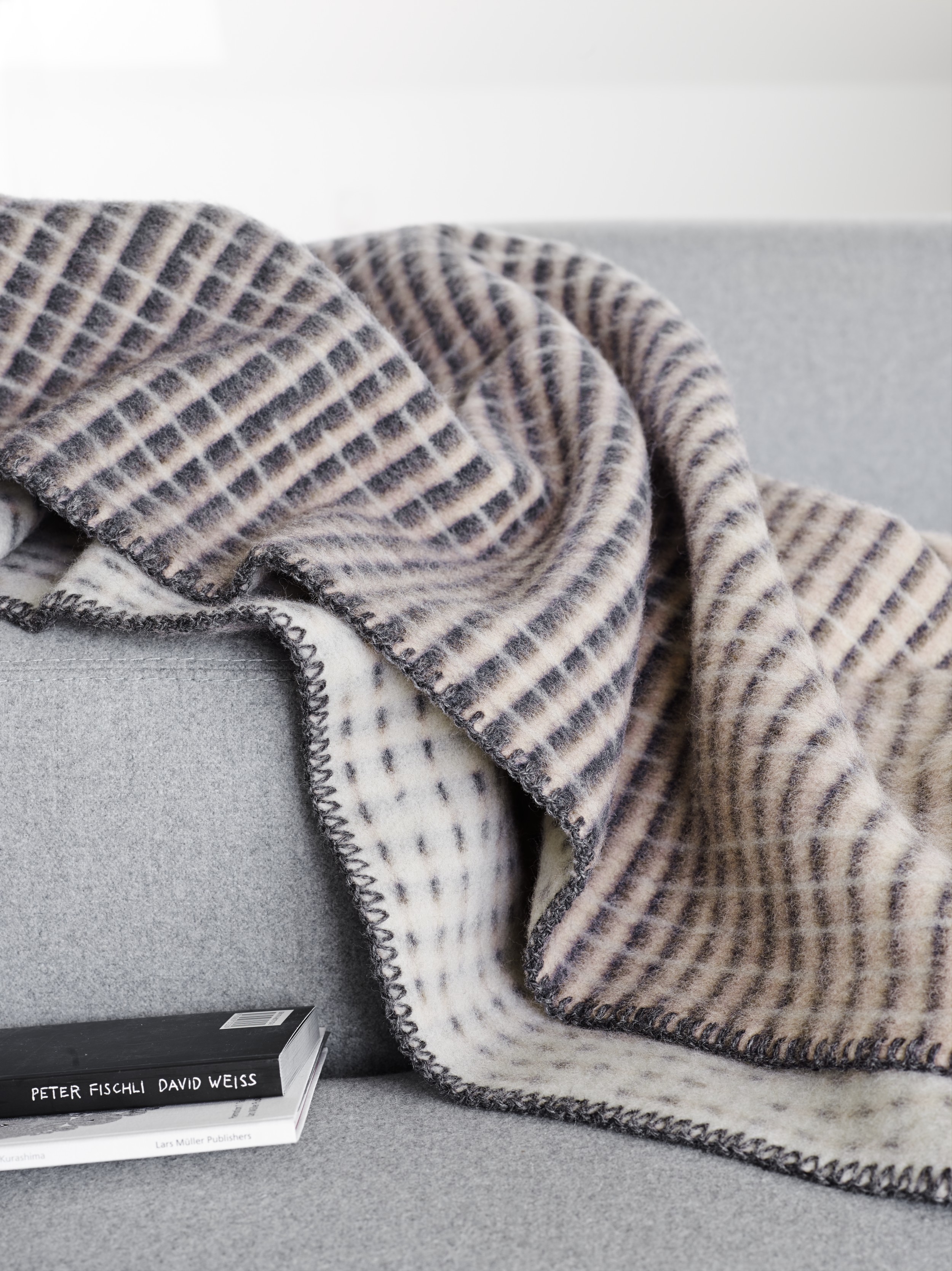 Norwegische Lammwoll Decke Røros Tweed Agnes 135x200cm 40089