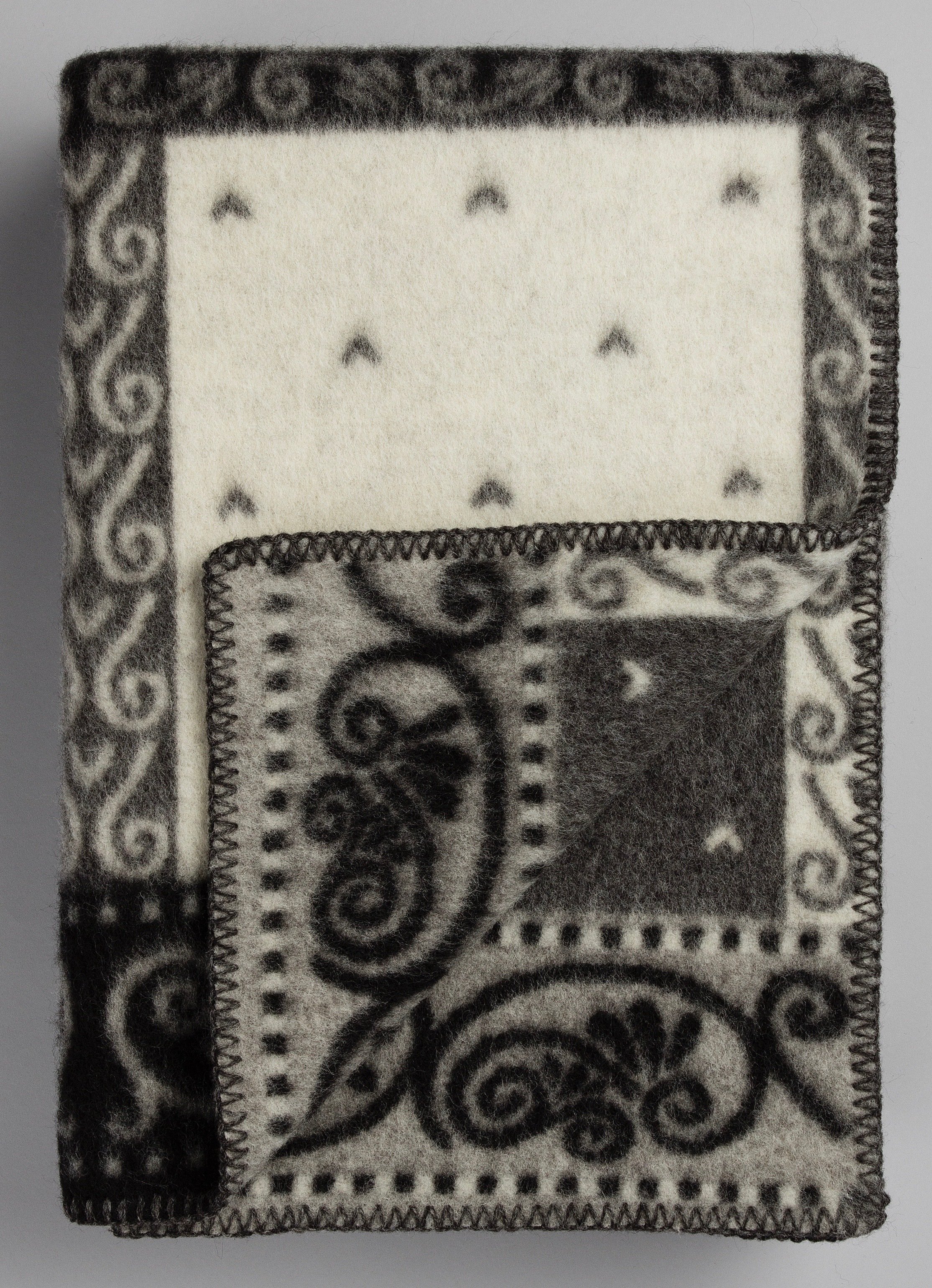 Norwegische Lammwoll Decke Røros Tweed Kristin 135x200cm