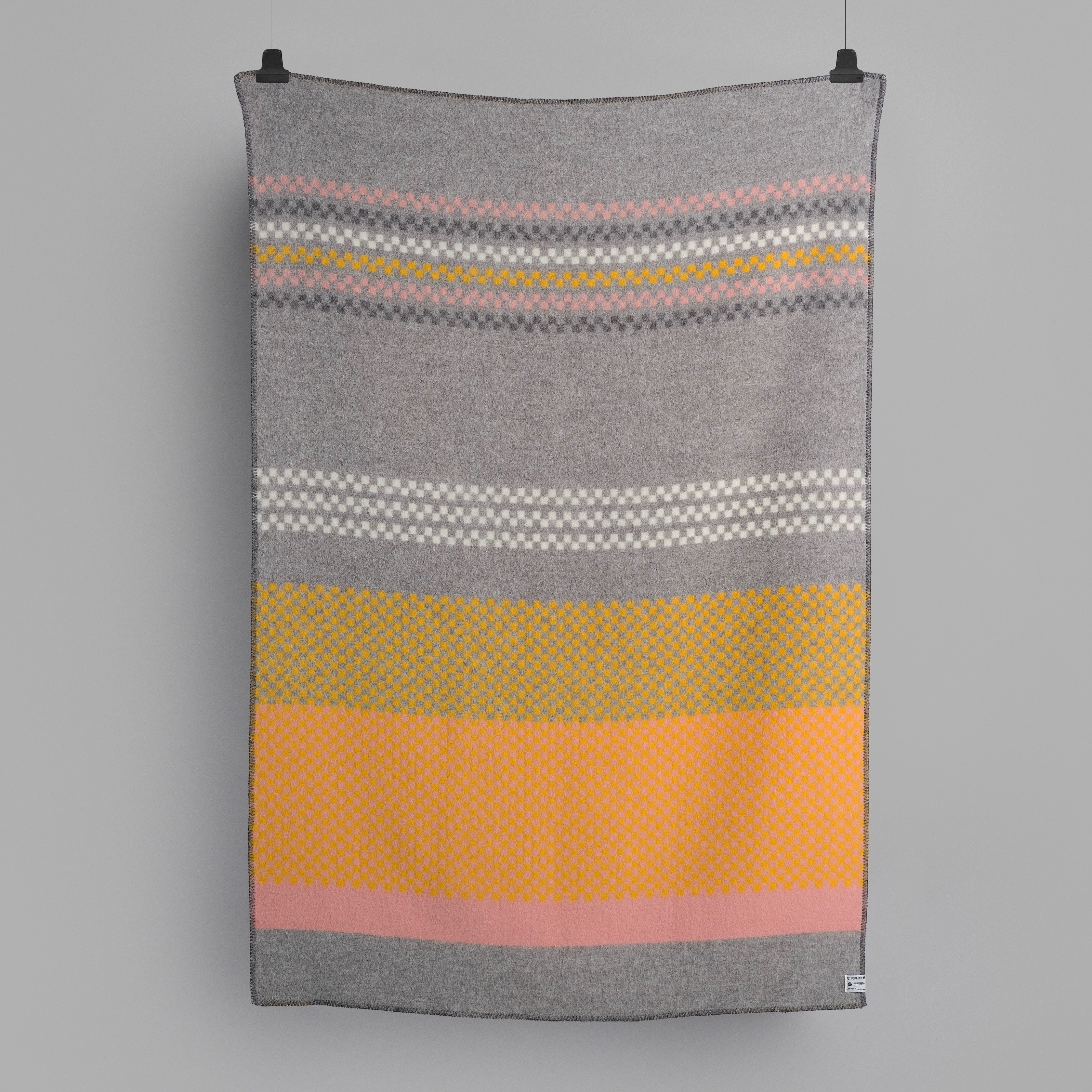 Norwegische Lammwoll Decke Røros Tweed Toskaft 135x200cm 55916