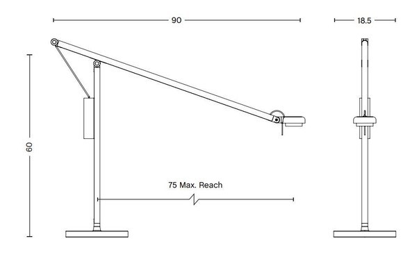 Ausbalancierte LED-Tischleuchte Fifty-Fifty