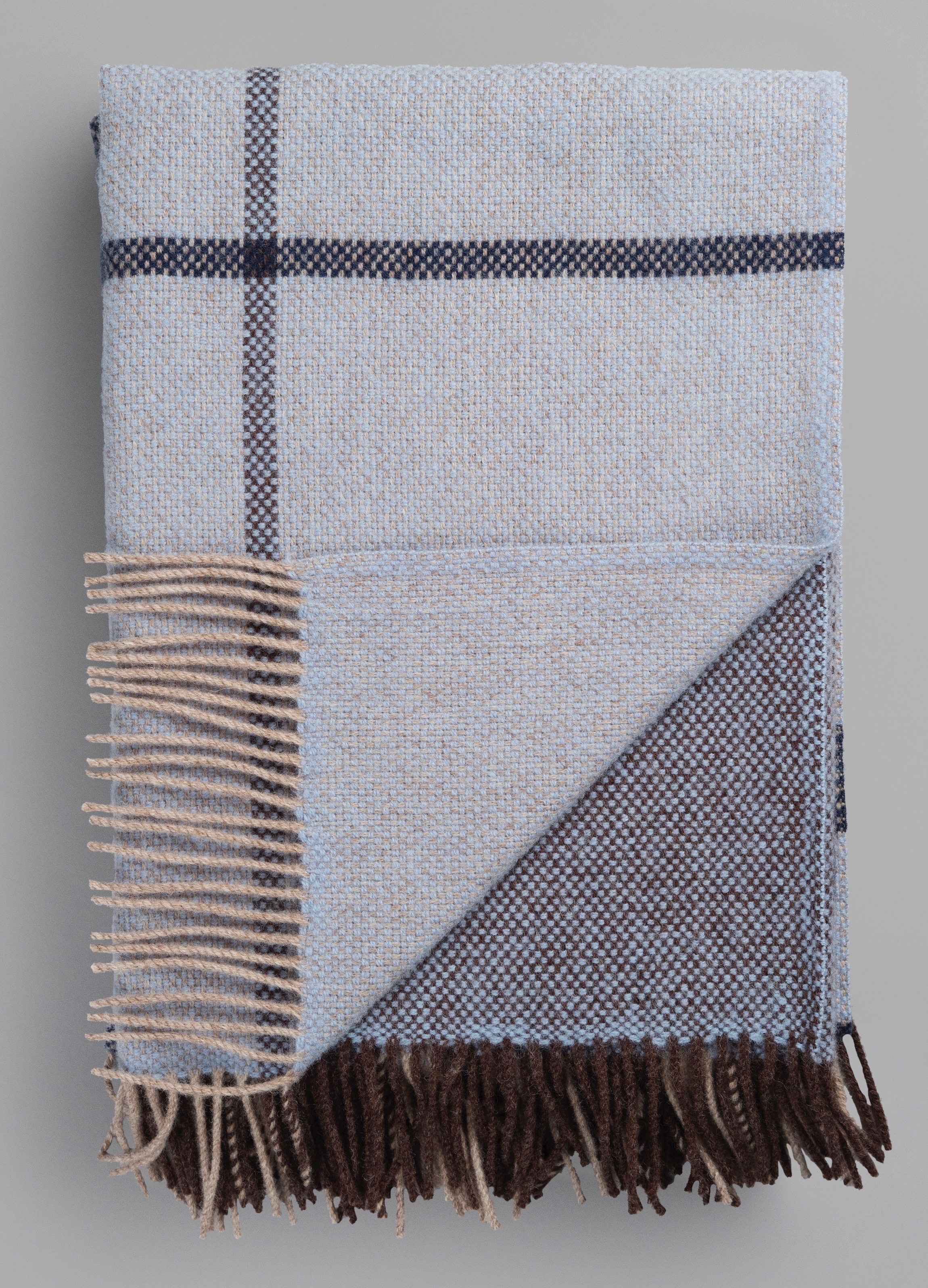 Norwegische Lammwoll Decke Røros Tweed Filos 145x220cm