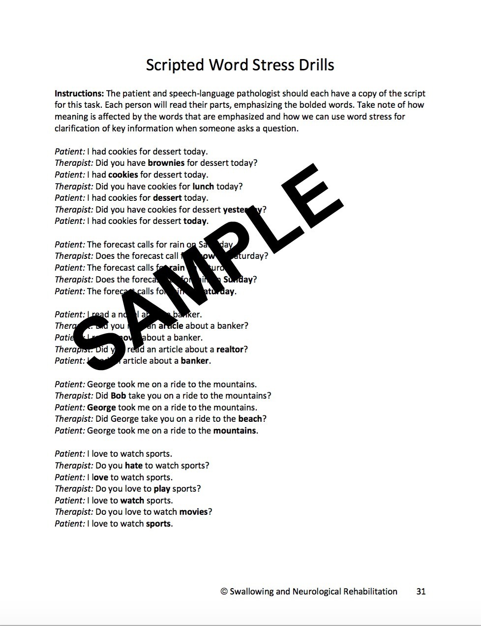 Dysarthria, Speech, and Voice Toolkit | Swallowing and ...