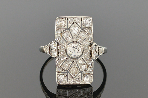 Item #5175 Bold Art Deco Diamond Ring 5175
