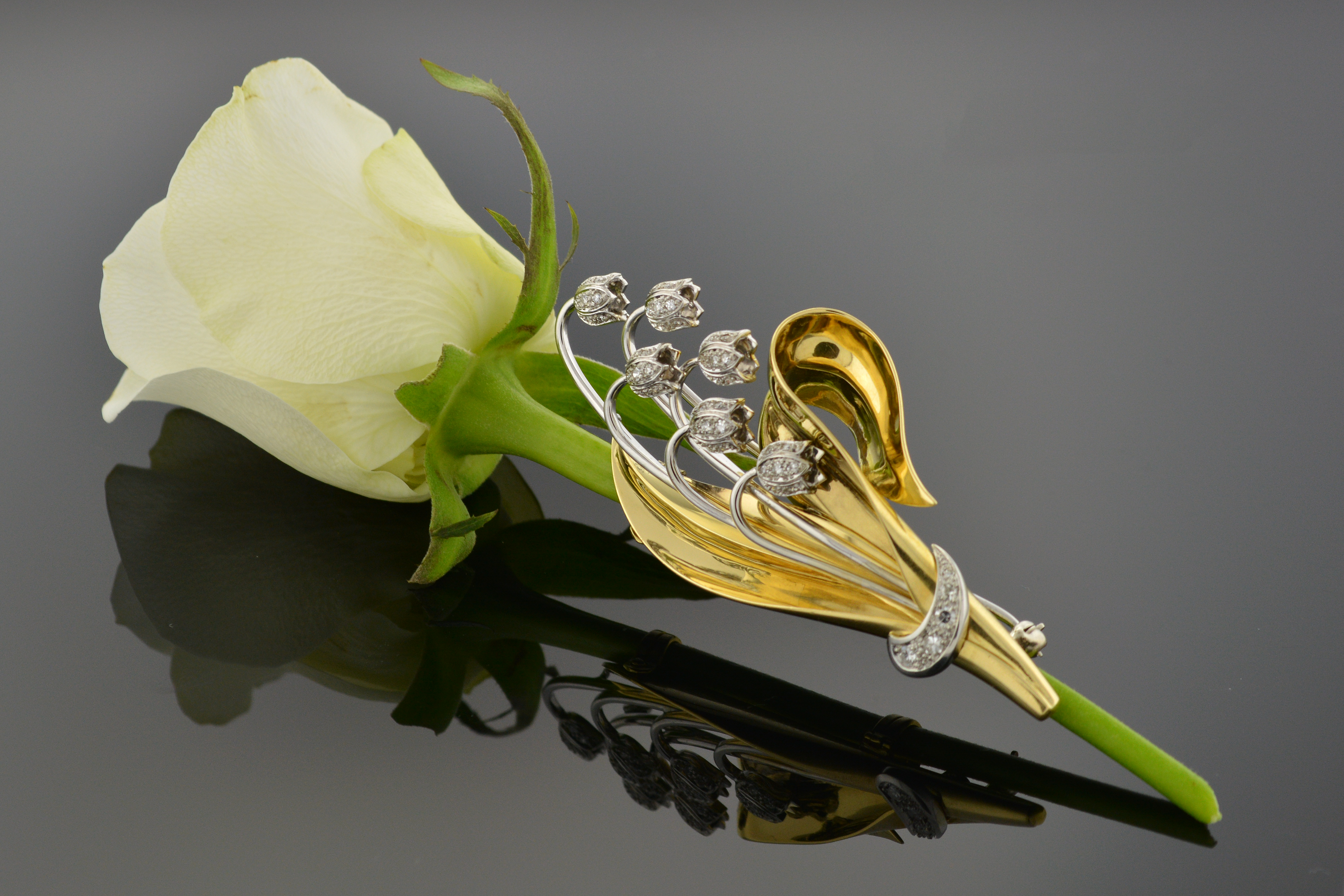 Item #4619 Vintage Boutonniere Brooch 4619