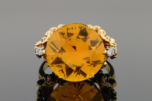 Item #1573 Victorian Citrine Ring 1573