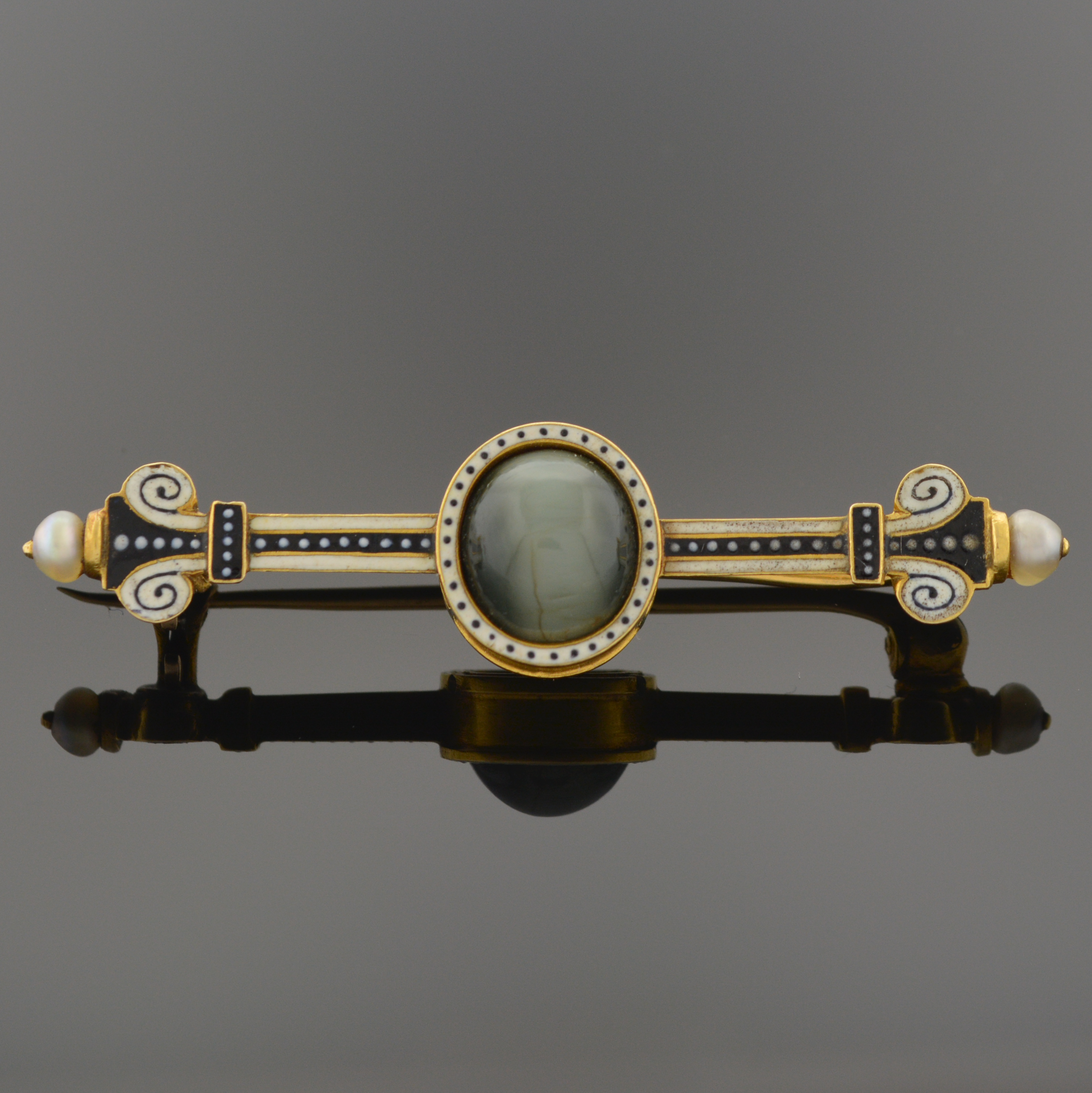 Chrysoberyl Cat's Eye Bar Pin 5513