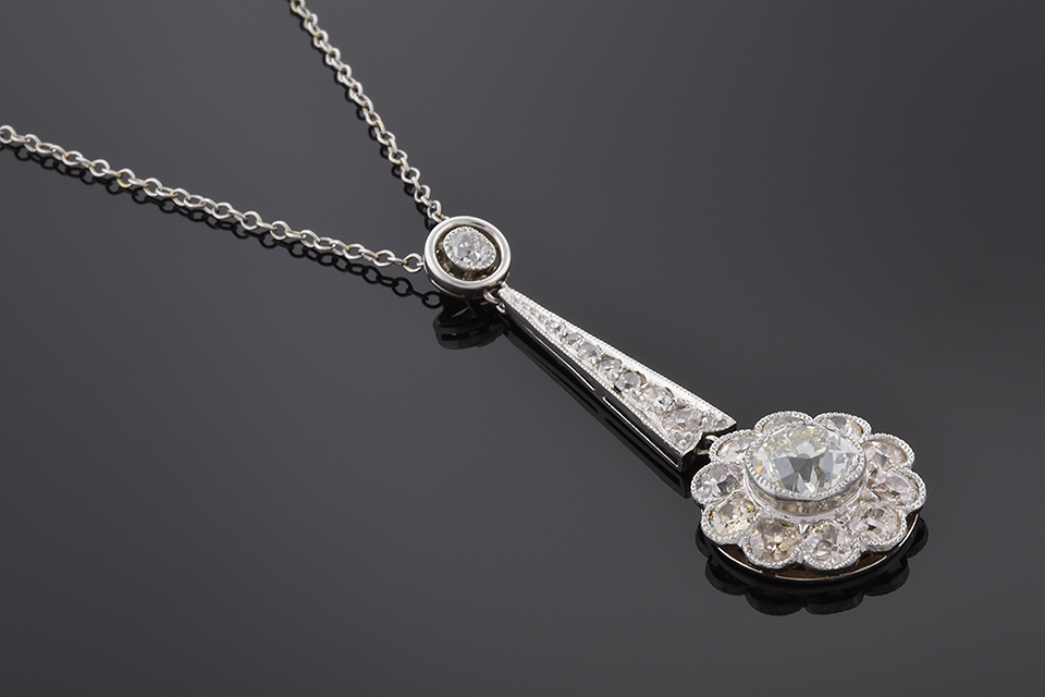 Item #5404 Late Edwardian Diamond Necklace 5404