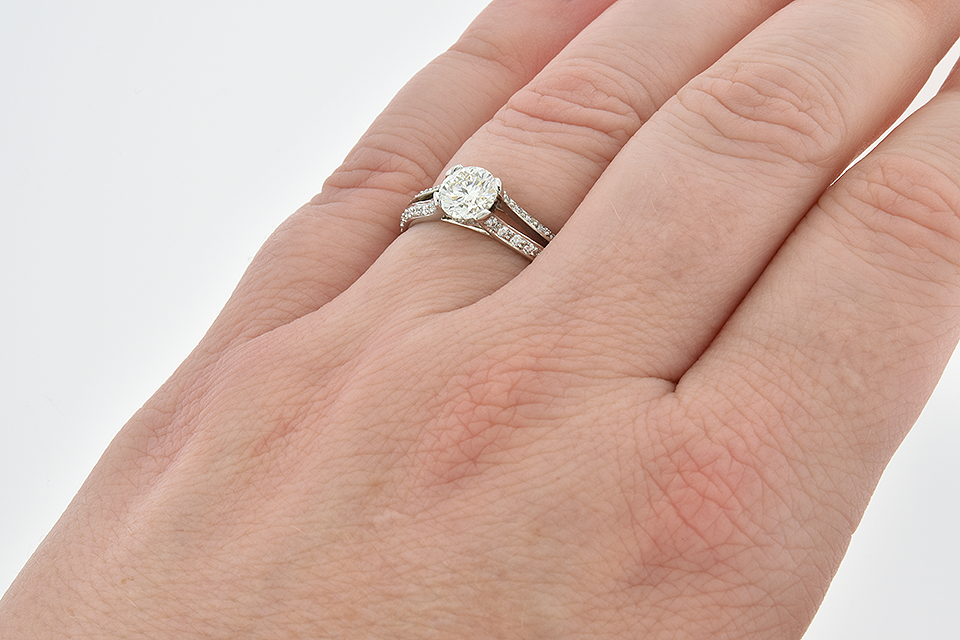 Item #6083 Split Shank Diamond Engagement Ring