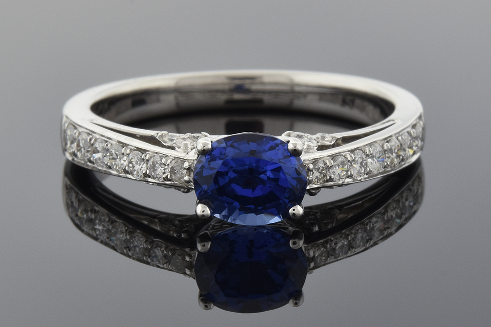 Item #1671 Sapphire and Diamond Ring by Simon G 1671