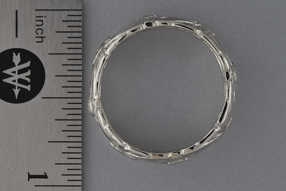Item #1770 Ornate Floral Diamond Set Band