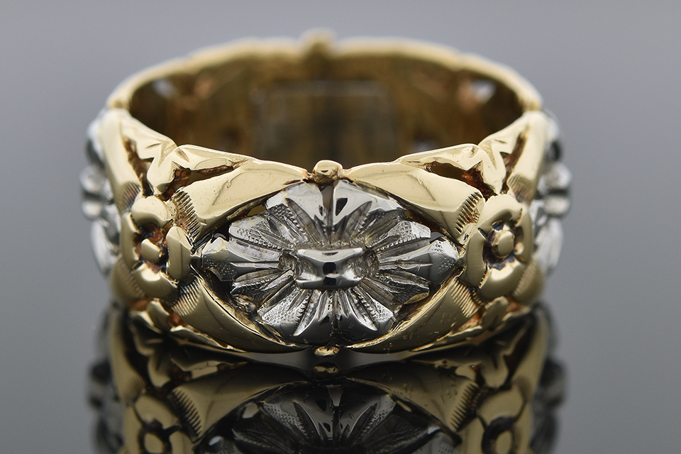 Item #2380 Intricate Floral Handmade Band 2380