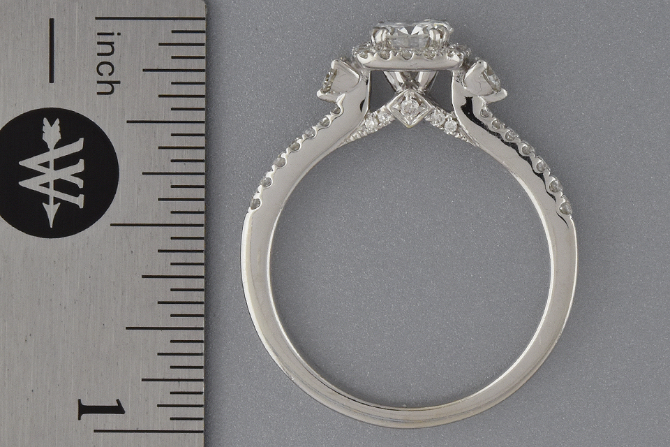 Item #6179 Diamond Halo Engagement Ring with Subtle Details