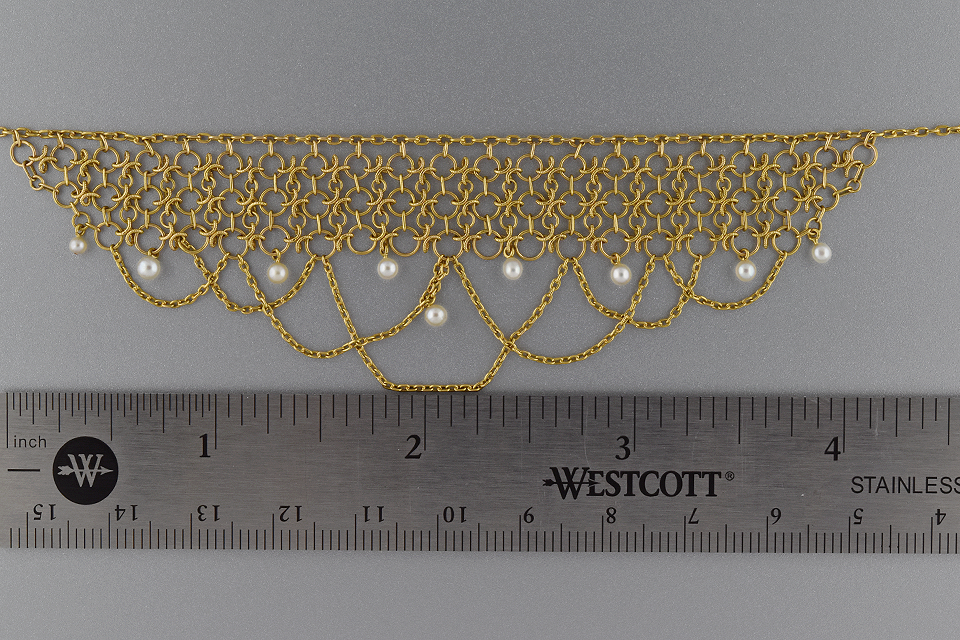 Item #4409 Victorian Pearl Bib Necklace