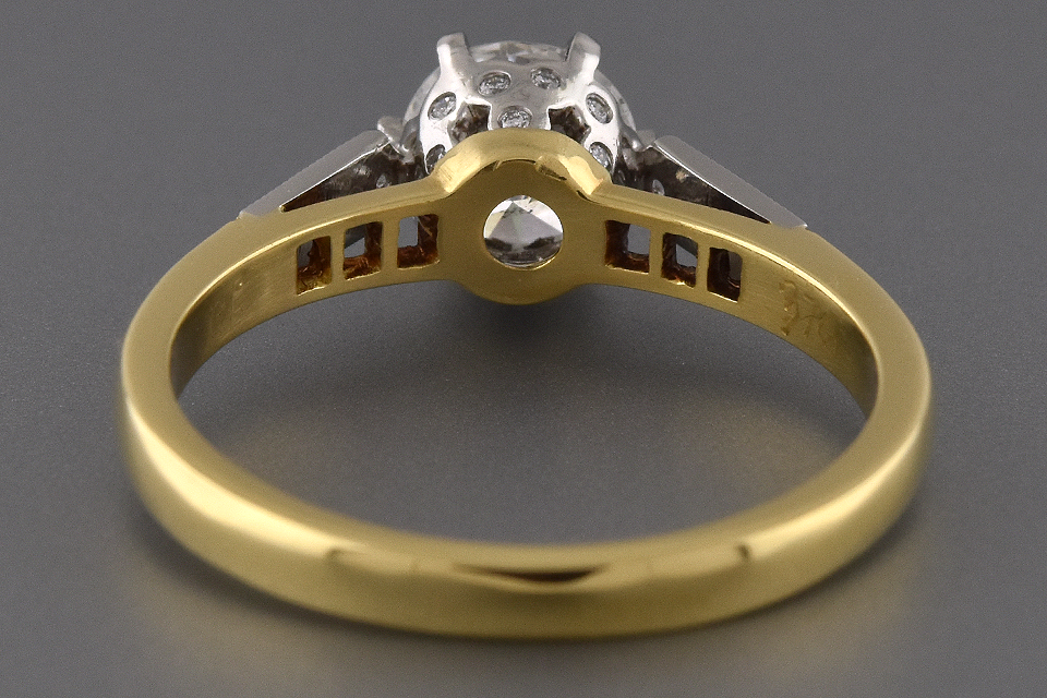 Item #6283 English Made Diamond Engagement Ring