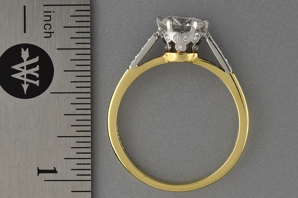Item #6283 English Made Diamond Engagement Ring