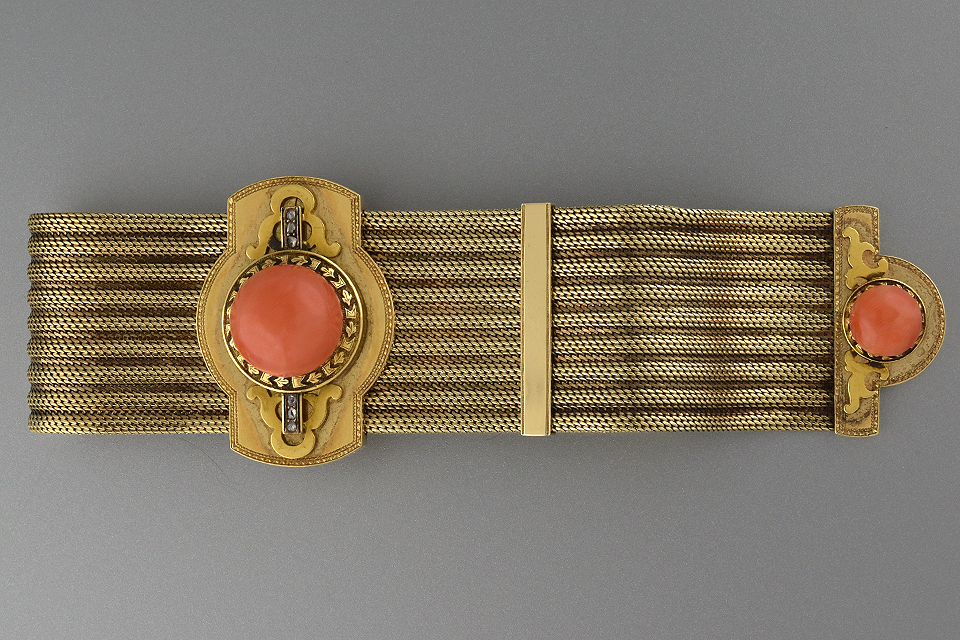 Victorian Coral Slide Bracelet