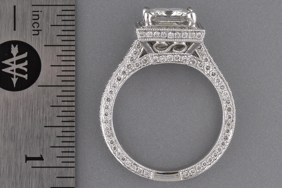 Item #6660 Impressive 2.01 Carat Princess Cut Diamond Engagement Ring