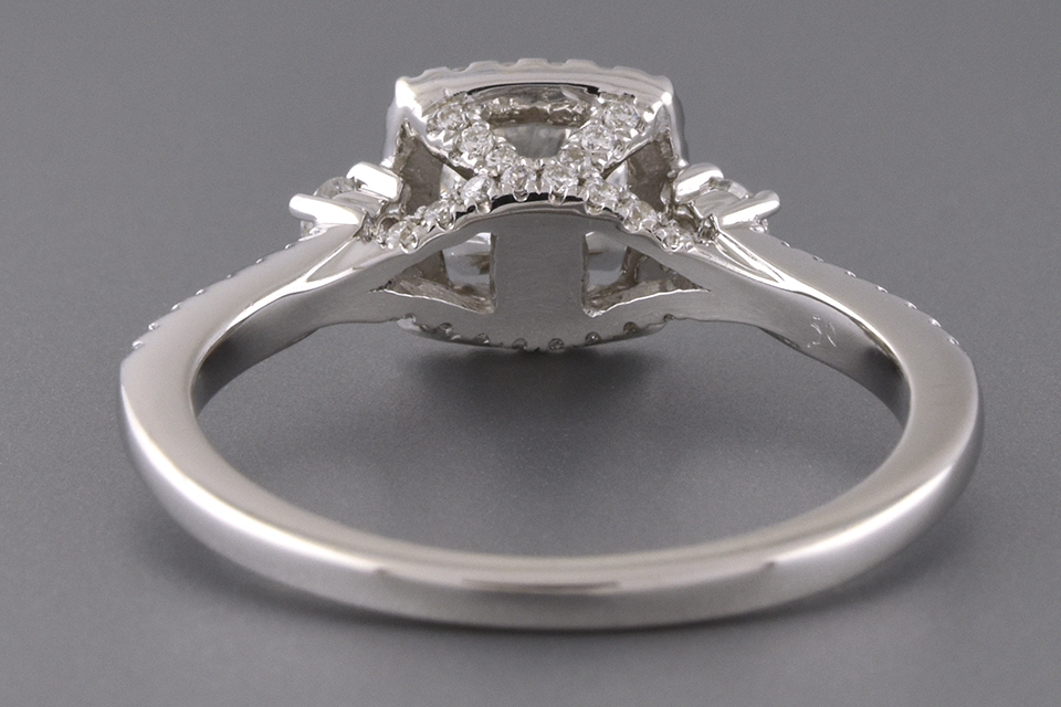 Item #6309 Square Diamond Halo Engagement Ring